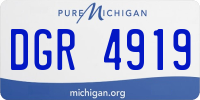 MI license plate DGR4919