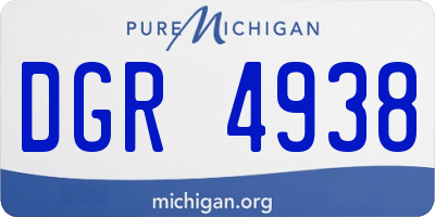 MI license plate DGR4938