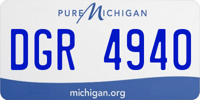 MI license plate DGR4940