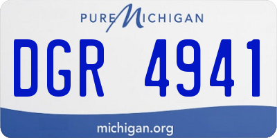 MI license plate DGR4941