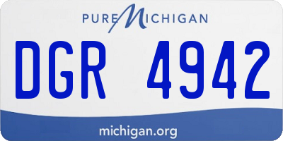 MI license plate DGR4942