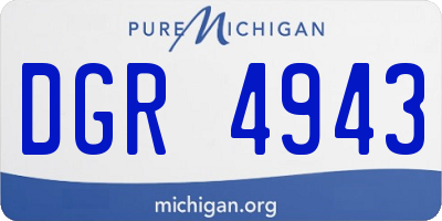MI license plate DGR4943