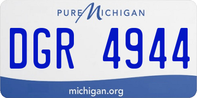 MI license plate DGR4944