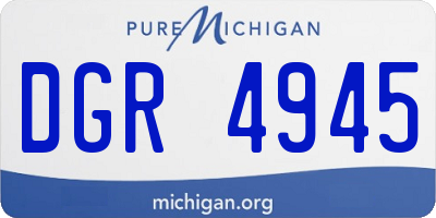 MI license plate DGR4945
