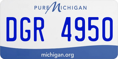 MI license plate DGR4950