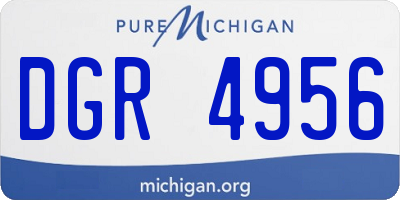 MI license plate DGR4956