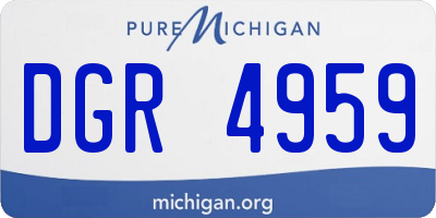 MI license plate DGR4959