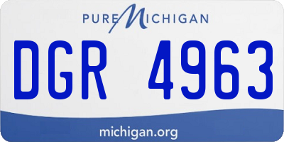 MI license plate DGR4963