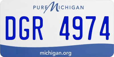 MI license plate DGR4974