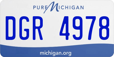 MI license plate DGR4978