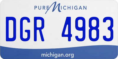 MI license plate DGR4983