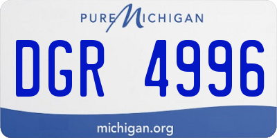 MI license plate DGR4996