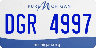 MI license plate DGR4997