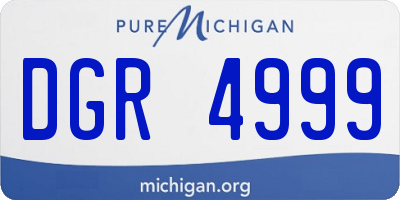 MI license plate DGR4999