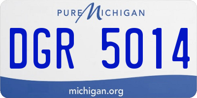 MI license plate DGR5014