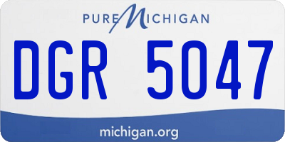 MI license plate DGR5047