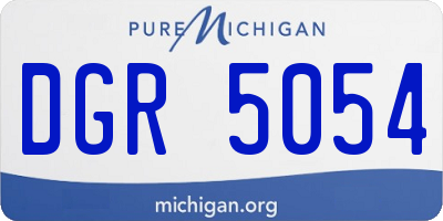 MI license plate DGR5054