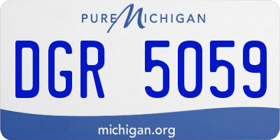 MI license plate DGR5059