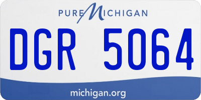 MI license plate DGR5064
