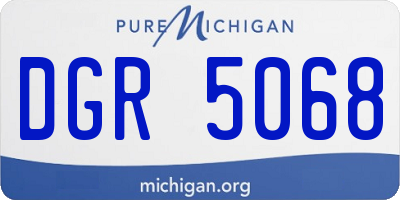 MI license plate DGR5068