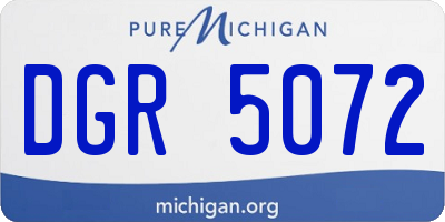 MI license plate DGR5072