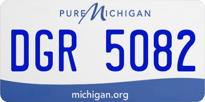 MI license plate DGR5082