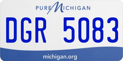 MI license plate DGR5083