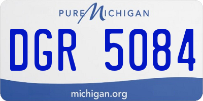 MI license plate DGR5084