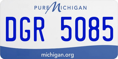 MI license plate DGR5085