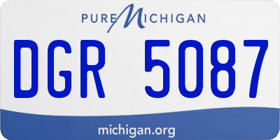 MI license plate DGR5087
