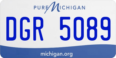 MI license plate DGR5089