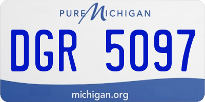 MI license plate DGR5097