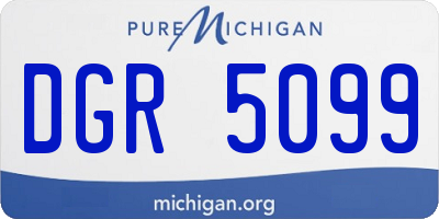 MI license plate DGR5099
