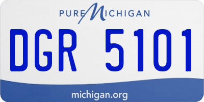 MI license plate DGR5101