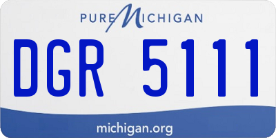 MI license plate DGR5111