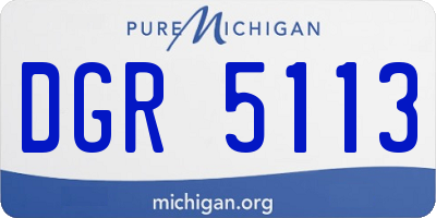 MI license plate DGR5113