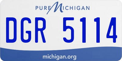 MI license plate DGR5114