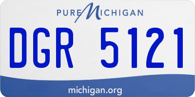 MI license plate DGR5121