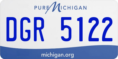 MI license plate DGR5122