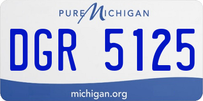 MI license plate DGR5125