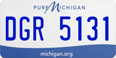 MI license plate DGR5131