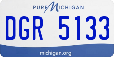 MI license plate DGR5133