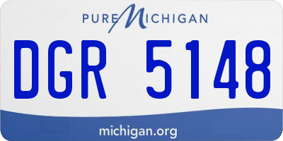 MI license plate DGR5148