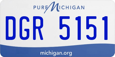 MI license plate DGR5151