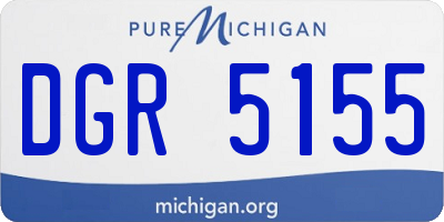 MI license plate DGR5155