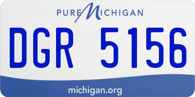 MI license plate DGR5156