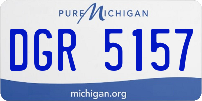 MI license plate DGR5157
