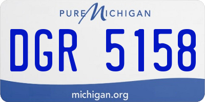 MI license plate DGR5158
