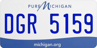 MI license plate DGR5159