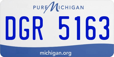 MI license plate DGR5163